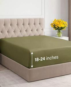 Хлопковая простыня с очень глубоким карманом размером 18–24 дюйма Cgk Unlimited, синий