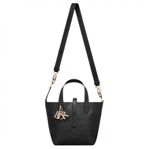 DIOR Calfskin One Shoulder Handbag Small Women's Black