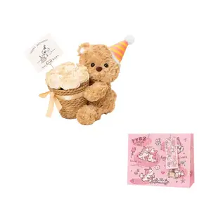 Плюшевая кукла Hugging Flower Bear высотой 35 см MIC RABBIT