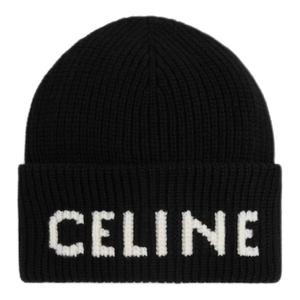 CELINE Шерстяная шапка-бини Men's Black