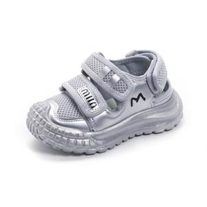 Нескользящие, износостойкие, дышащие низкие детские кроссовки для повседневной носки RHOBESAM, серебряный