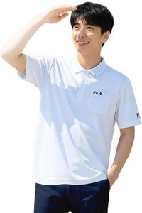 Мужская рубашка-поло FILA с коротким рукавом, ткань Dry-Dry, белый
