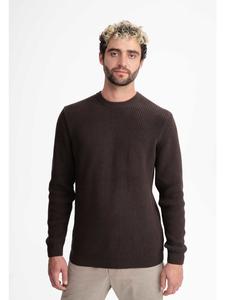 MELA Вязаный свитер в стиле RAVI темно-коричневого цвета