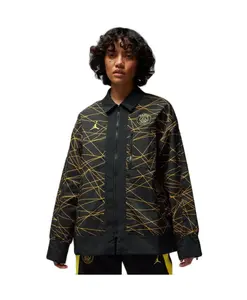 Худи «Пари Сен-Жермен» черно-желтого цвета Jordan, черный