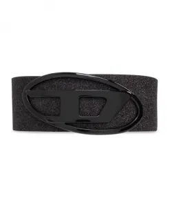 Ремень b 1dr овальной формы с логотипом d Diesel, черный