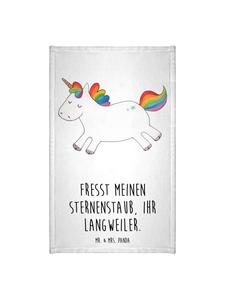 Mr. & Mrs. Panda Полотенце с надписью «Единорог - это здорово» белого цвета