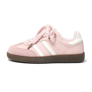 Легкие, амортизирующие, сбалансированные, низкие детские кроссовки для скейтбординга. ST&SAT KIDS, розовый