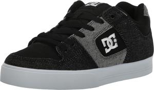 Мужские кеды DC Mens Pure Low Top с низким верхом на шнуровке для повседневного ношения и скейтбординга Dc Shoes, черный