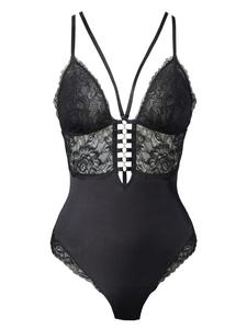 JETTE Черный боди на завязках