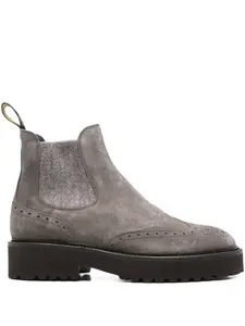 Ботинки челси с отделкой «броги» Doucal's, серый