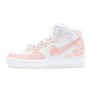 Кроссовки Air Force 1 Mist Sea X First Culture Abrasion Resistant Balance Mid top Skateboard Women's White Nike, розовый