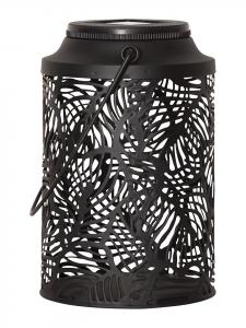 STAR Trading Светодиодный солнечный фонарь "Leafy" черного цвета - (В)17 x Ø 11,5 см