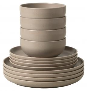 Costa Nova КОМПЛЕКСНЫЙ НАБОР PACIFICA, светло-коричневый, 12 предметов, на 4 персоны