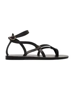 Черные кожаные сандалии с ремешком на носке Ancient Greek Sandals, черный