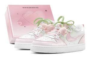 Кроссовки для скейтбординга Court Borough, женские, низкие, зеленые Nike, Pink Green