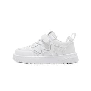 Антискользящие износостойкие низкие детские скейтбординговые туфли Warrior White Kids