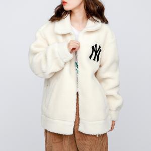 Куртка унисекс из флиса New York Yankees с оттенком белого Mlb, кремовый