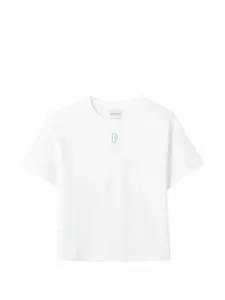 Футболка с вышивкой и круглым вырезом Claudie Pierlot, белый
