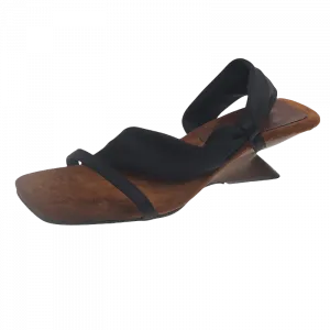 Alxnan Женские слайдеры Black/Burgundy/Apricot - Black, цвет Black