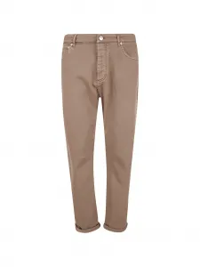 Прямые джинсы Brunello Cucinelli, коричневый