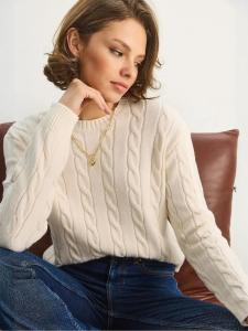 Bianco Lucci Свитер в натуральном белом цвете