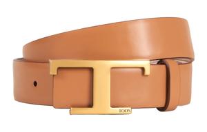 Ремень с гравировкой логотипа TOD'S, коричневый