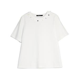 Футболка Women's Crew Neck тонкая прямая посадка ELLE, белый