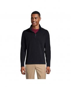 Школьная форма, мужская легкая флисовая куртка-пуловер с молнией на четверть Lands' End