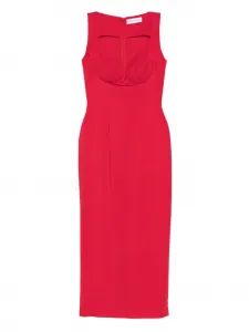 Платье макси со сборками Rowen Rose, красный