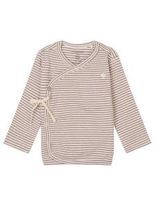 Noppies Футболка с длинными рукавами «Грамат» бежево-фиолетового цвета