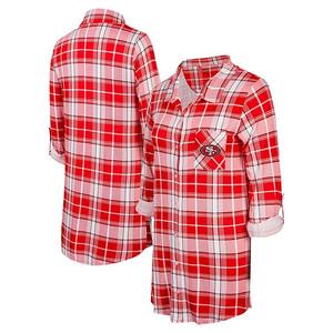 Женская ночная сорочка concepts sport scarlet san francisco 49ers ashford plaid knit Unbranded