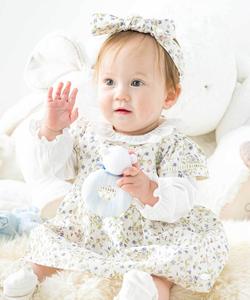 Детская повязка на голову с принтом фиолетовых цветов