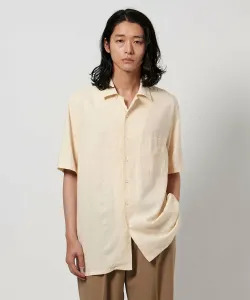 Рубашка с открытым воротником и драпировкой United Arrows, цвет Natural