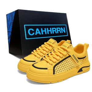 CAHHRRN Дышащие низкие скейтерские кроссовки мужские желтые, цвет Yellow