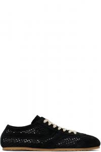 Черные замшевые кроссовки Dries Van Noten