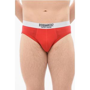 Хлопковые трусы с логотипом на поясе Dsquared2, красный
