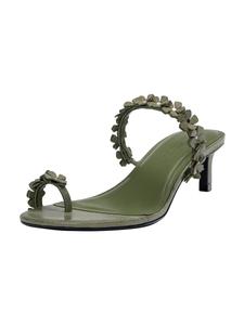 Сандалии с Т-образной перемычкой Pull&Bear, оливковый