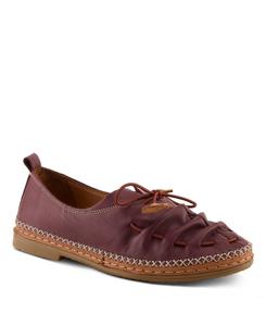 Кожаные туфли-слипоны BERNA с эластичным верхом и декоративной строчкой Spring Step, Bordeaux