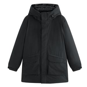 Пуховик с капюшоном мужской PEACEBIRD MEN, черный, batch 1