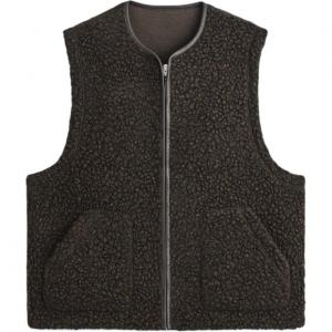 COS Мужской жилет темно-коричневого цвета с круглым вырезом