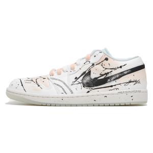 Jordan Air 1 устойчивые к истиранию низкие баскетбольные кроссовки Unisex Black White