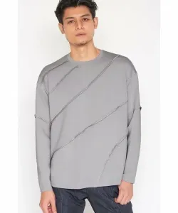 Толстовка оверсайз с обрезанными краями Tornado Mart, цвет Light Gray