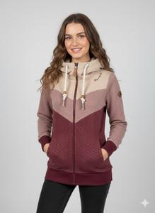 Ragwear Худи на молнии в цвете Mauve, блэкберри