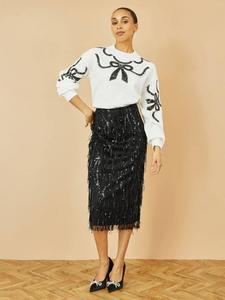 Миди-юбка с пайетками Yumi