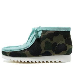 Кроссовки x clarks wallabee 'camo blue' A Bathing Ape, зеленый