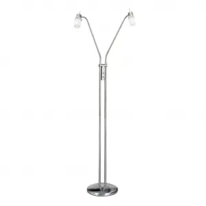 Торшер MAX LED GU10 1 шт. Теплый белый, сменная светодиодная лампа Just Light, серебристый