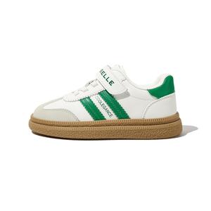 Низкие детские кроссовки для повседневной жизни BELLE, бежевый/зеленый