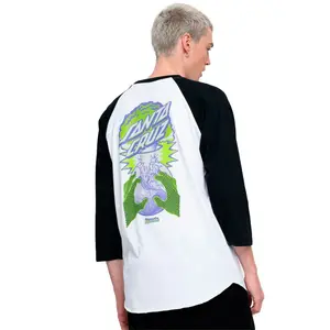 Футболка Santa Cruz Top kendall eotw dot baseball 3/4 sleeve, белый