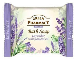 Зеленая Аптека, Туалетное мыло с лавандой и льняным маслом, 100 г, Green Pharmacy