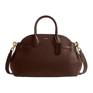 Кожаная наплечная сумка через плечо Empire Cow с кленовым листом COACH для женщин